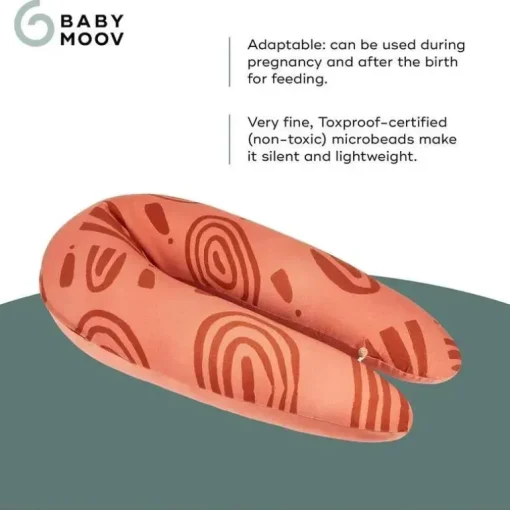 Babymoov - Almofada de gravidez em formato de U B.Love, almofada de maternidade premium, terracota