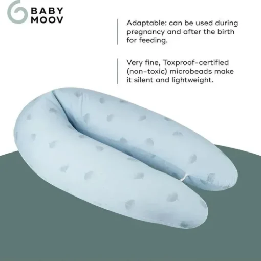 Babymoov - Almofada de gravidez em formato de U B.Love, almofada de maternidade premium, azul vento