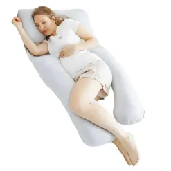 Babymoov - Almofada de maternidade XXL B.Love, almofada corporal orgânica premium para gravidez, cinza