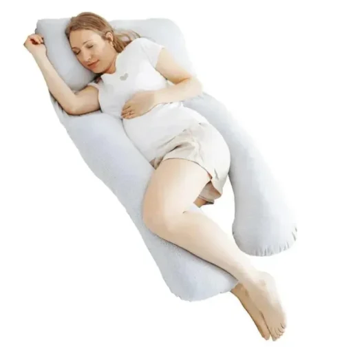 Babymoov - Almofada de maternidade XXL B.Love, almofada corporal orgânica premium para gravidez, cinza