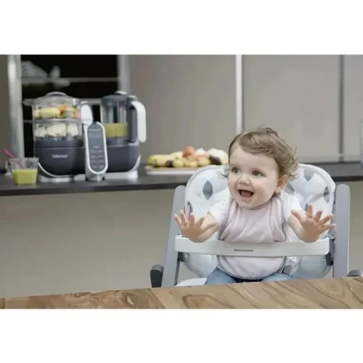 Babymoov Duo Meal Station 5 em 1 Food Maker com panela a vapor, mistura e purê, cinza