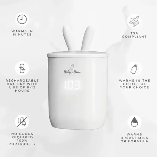 Baby's Brew - Aquecedor de Biberões Portátil Profissional