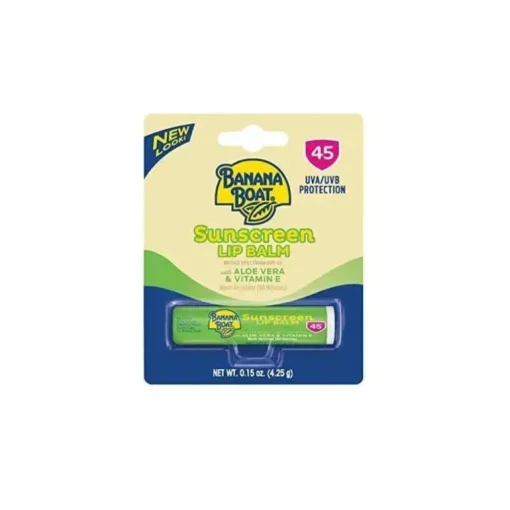 Banana Boat Aloe Vera Com Vitamina E Lip Balm Spf 45 - 0,15 Oz