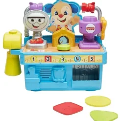 Banco de ferramentas de aprendizagem ocupado Fisher-Price, multicolorido