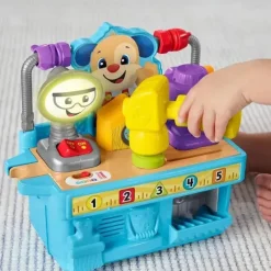 Banco de ferramentas de aprendizagem ocupado Fisher-Price, multicolorido