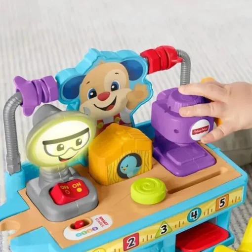 Banco de ferramentas de aprendizagem ocupado Fisher-Price, multicolorido