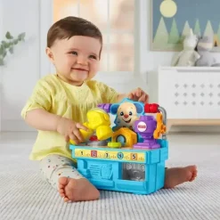 Banco de ferramentas de aprendizagem ocupado Fisher-Price, multicolorido