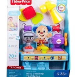 Banco de ferramentas de aprendizagem ocupado Fisher-Price, multicolorido