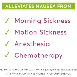 Bandas Psi - Pulseiras de acupressão para alívio de náuseas, cristalinas
