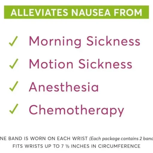 Bandas Psi - Pulseiras de acupressão para alívio de náuseas, cristalinas