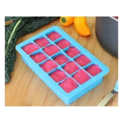 Bandeja de congelador de comida de bebê fresca de brotos verdes, rosa
