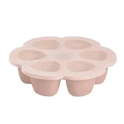 Bandeja de congelamento de comida de bebê Beaba multiporções de silicone 3 onças-rosa