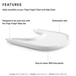 Bandeja Stokke, Branca - Compatível com o Stokke® Baby Set da V2 em diante