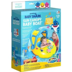 Barco de bebê SwimWays Pinkfong Baby Shark Sun Canopy com música