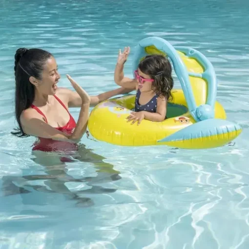 Barco de bebê SwimWays Pinkfong Baby Shark Sun Canopy com música