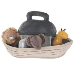 Barco/arca interativo de pelúcia Lambs &amp; Ivy Baby Noah com brinquedos de bicho de pelúcia