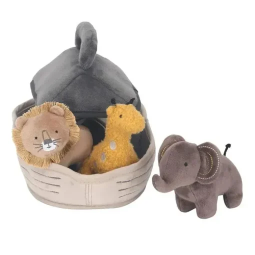Barco/arca interativo de pelúcia Lambs &amp; Ivy Baby Noah com brinquedos de bicho de pelúcia