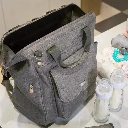 Bbluv - Saco de fraldas Metrö Mochila Completo, Carvão