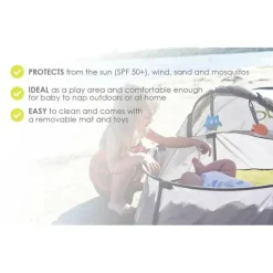 Bbluv Nidö - Tenda de viagem e lazer 2 em 1, cobertura divertida com proteção UV