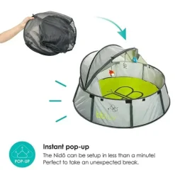 Bbluv Nidö - Tenda de viagem e lazer 2 em 1, cobertura divertida com proteção UV