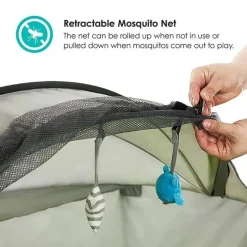 Bbluv Nidö - Tenda de viagem e lazer 2 em 1, cobertura divertida com proteção UV