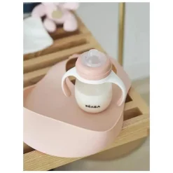 Beaba - babador de bebê de silicone 2Pk, nuvem/rosa