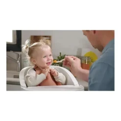 Beaba - Babador de silicone para bebê, terracota