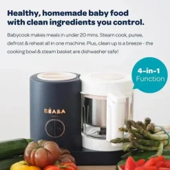 Beaba - Babycook Neo Máquina de Comida para Bebês, Eucalipto