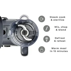 Beaba - Babycook Solo 4 em 1 Máquina de Comida para Bebê, Nuvem