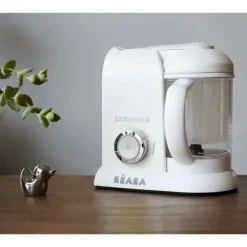 Beaba - Babycook Solo Máquina de Comida para Bebê 4 em 1, Branca