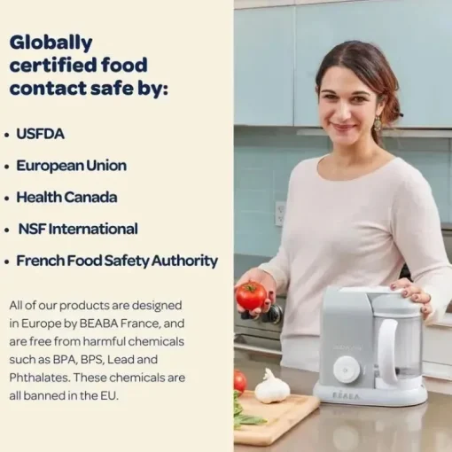Beaba - Babycook Solo Máquina de Comida para Bebê 4 em 1, Eucalipto