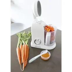 Beaba - Babycook Solo Máquina de Comida para Bebê 4 em 1, Branca