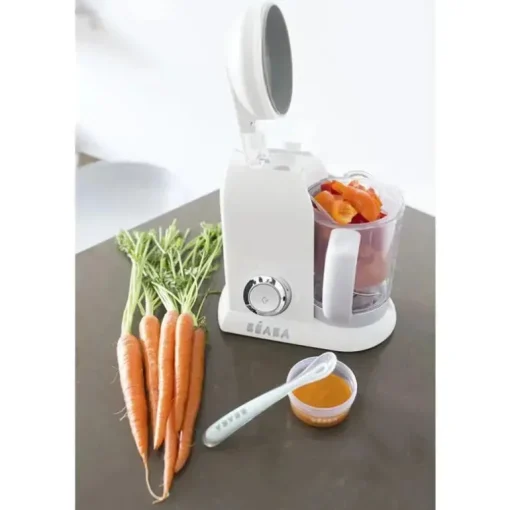 Beaba - Babycook Solo Máquina de Comida para Bebê 4 em 1, Branca