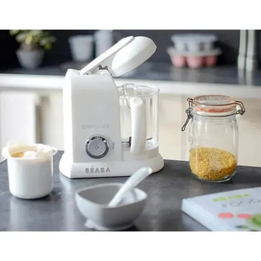 Beaba - Babycook Solo Máquina de Comida para Bebê 4 em 1, Branca