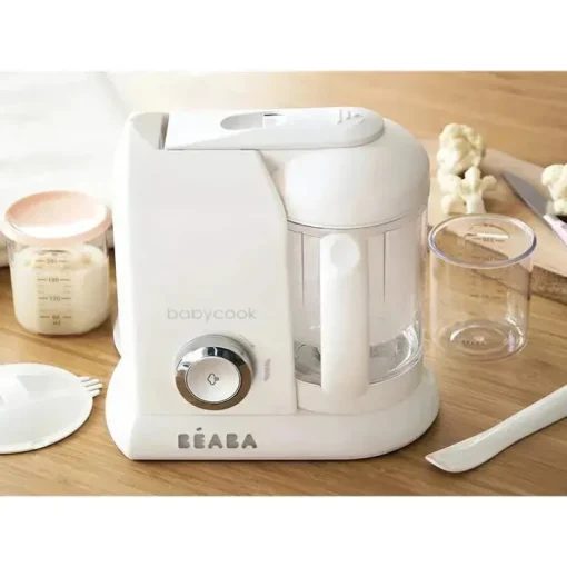 Beaba - Babycook Solo Máquina de Comida para Bebê 4 em 1, Branca