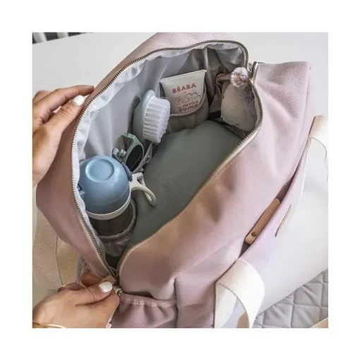 Beaba - Bolsa de Fraldas Paris, Grande Capacidade, Rosa