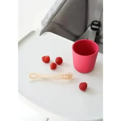 Beaba - Colher de silicone auto-alimentada, rosa
