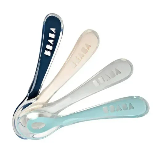 Beaba - Colher de Silicone Auto-alimentação, Nuvem