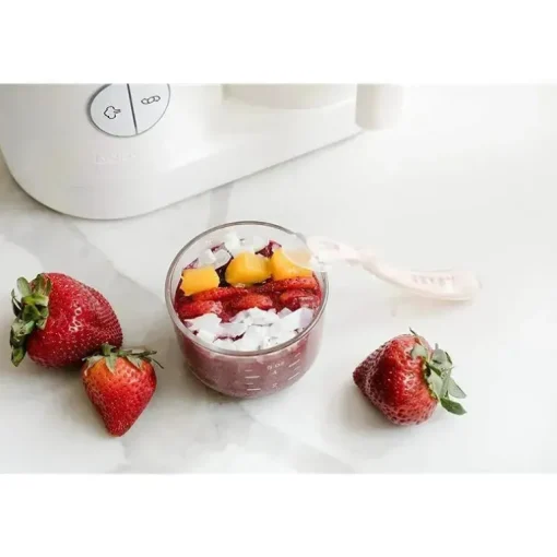 Beaba - Colher de silicone auto-alimentada, rosa