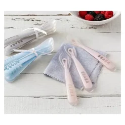 Beaba - Conjunto de Colheres de Silicone 4Pk Primeiro Estágio, Rosa