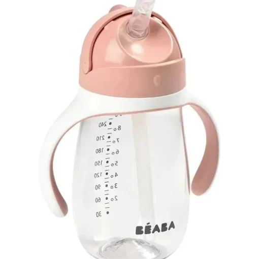 Beaba - Copo com Canudinho em Palha, Rosa
