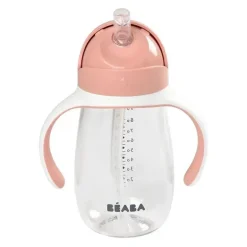 Beaba - Copo com Canudinho em Palha, Rosa