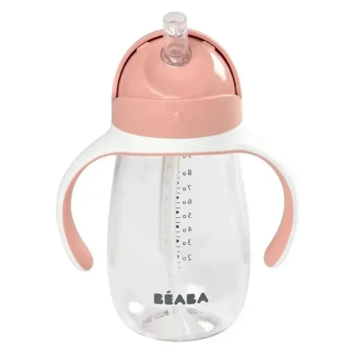 Beaba - Copo com Canudinho em Palha, Rosa