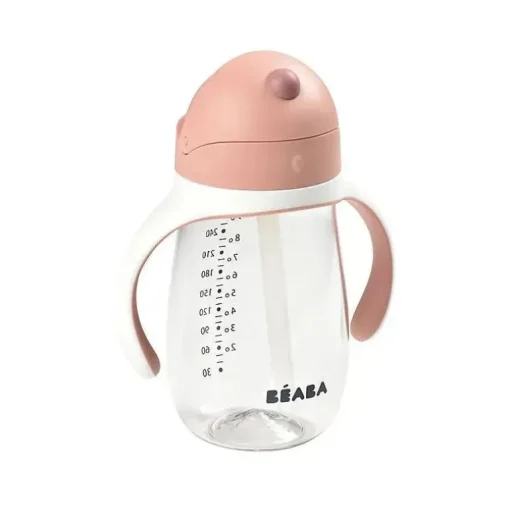 Beaba - Copo com Canudinho em Palha, Rosa