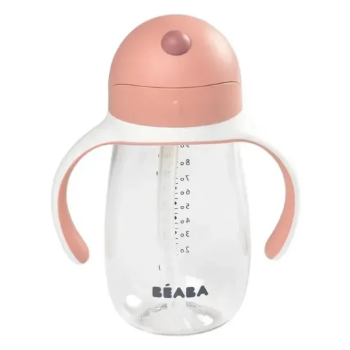 Beaba - Copo com Canudinho em Palha, Rosa