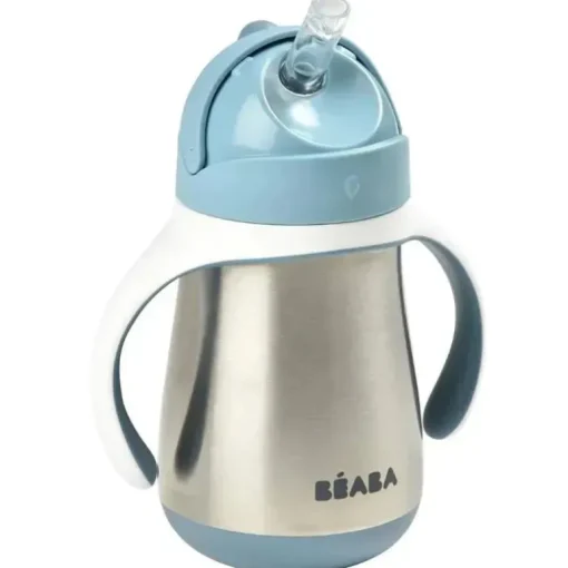 Beaba - Copo de Palha em Aço Inox com Alças, Chuva