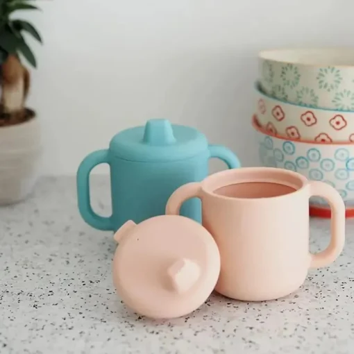 Beaba - Copo de treinamento de silicone, Sálvia