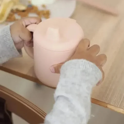 Beaba - Copo de treinamento de silicone, rosa