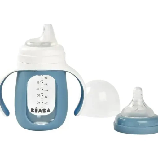 Beaba - copo de treinamento de vidro 2 em 1, chuva