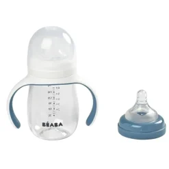 Beaba - Garrafa 2 em 1 para copo de aprendizado com canudinho, chuva